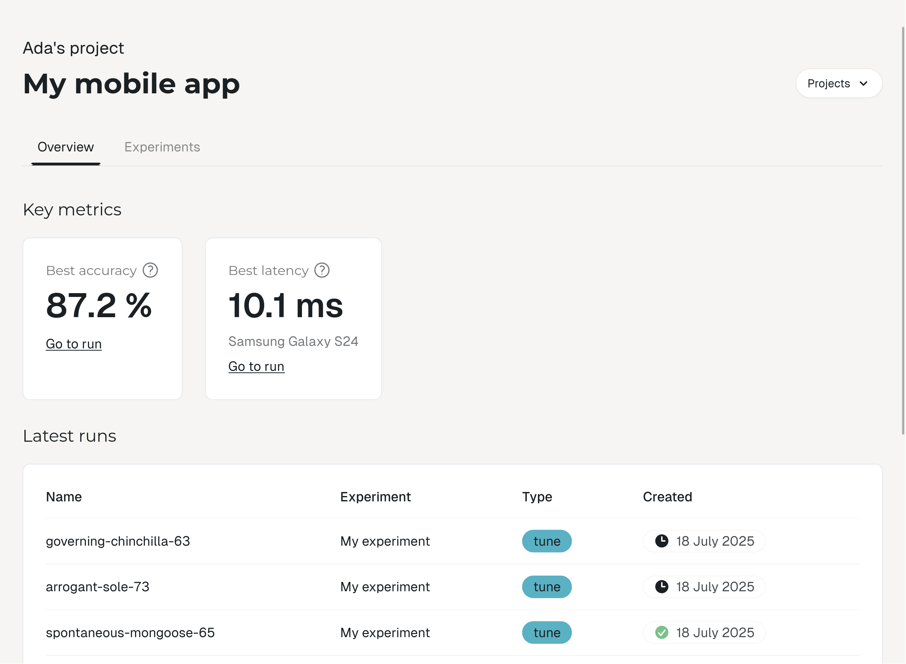 Fine-tuning results